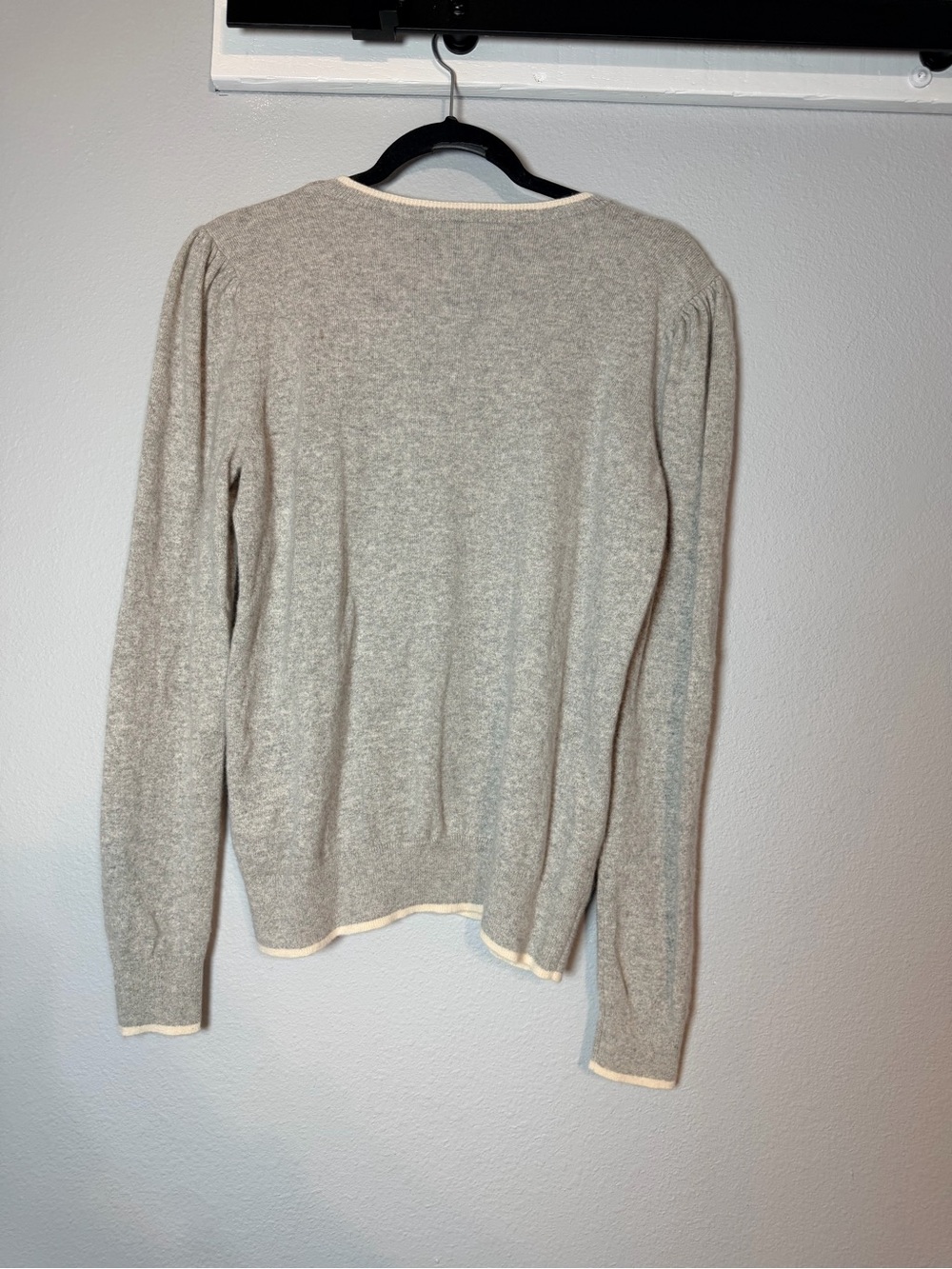 Lauren Ralph Lauren LRL Women's Monogrammed Washable Cashmere Sweater Large Gray - Picture 4 of 6
